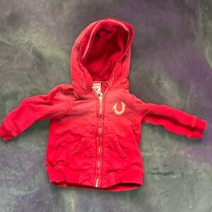 True Religion hooded baby sweater